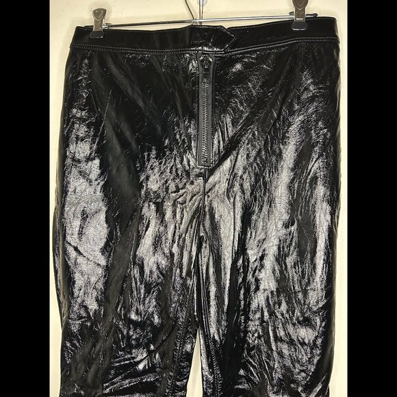 Urban Outfitters Silence + Noise patent faux patent leather pants sz 6 - Picture 3 of 6